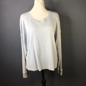 SPLENDID Women Blue Sweatshirt Long Sleeve Scoop Neck Sz L